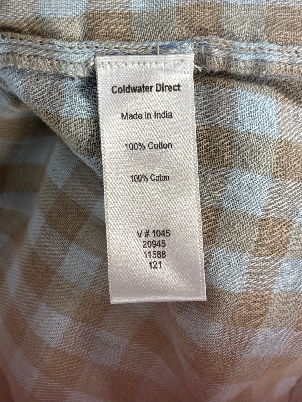 Coldwater Creek Blue and Tan Plaid Long-Sleeve Shirt Dress with Belt - Picture 8 of 9